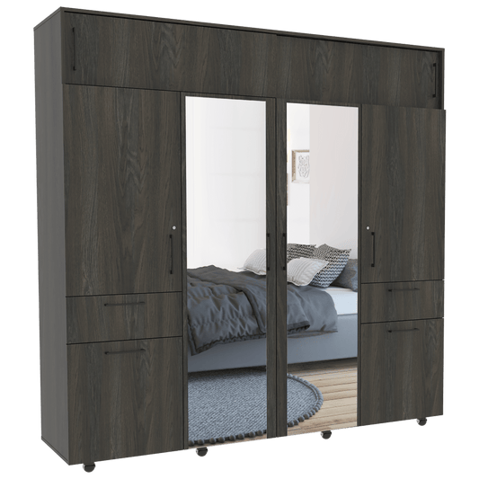 Closet Visca Con Espejo Gris
