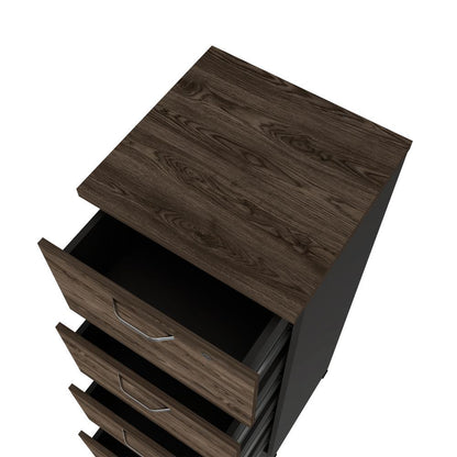 Archivador Vithor Home Office 4 Cajones Alto  Wengue Coñac