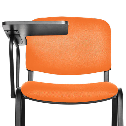 Silla Universitaria Isosceles Tapizada Brazo Fijo  naranja