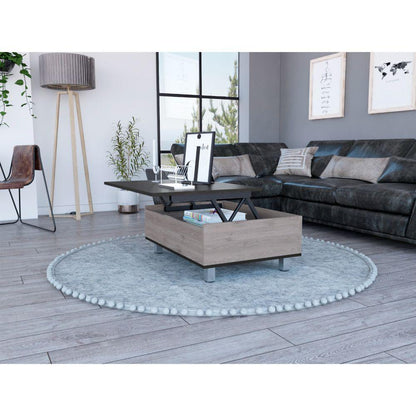 Mesa De Centro Zynara 2G Ceniza + Wengue