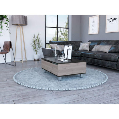 Mesa De Centro Zynara 2G Ceniza + Wengue