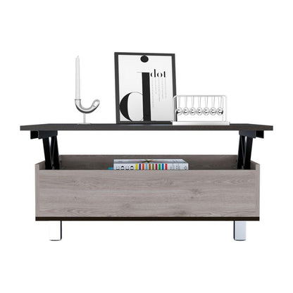 Mesa De Centro Zynara 2G Ceniza + Wengue