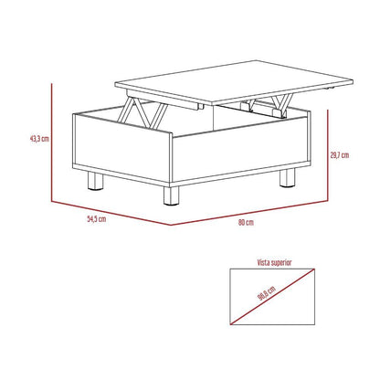 Mesa De Centro Zynara 2G Ceniza + Wengue