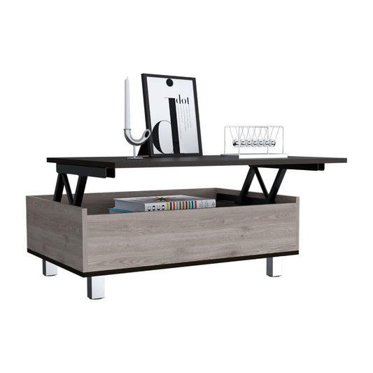 Mesa De Centro Zynara 2G Ceniza + Wengue
