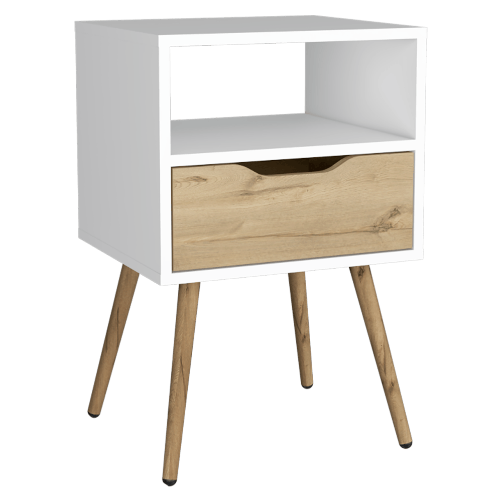 Mesa De Noche Lumea Blanco Y Duna