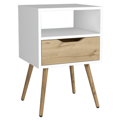 Mesa De Noche Lumea Blanco Y Duna