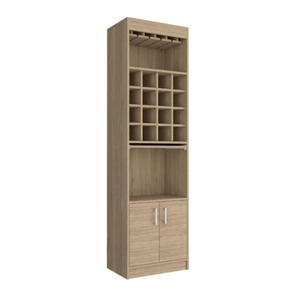 Bar Olyria, Beige, Con Dos Puertas Y Porta Copas