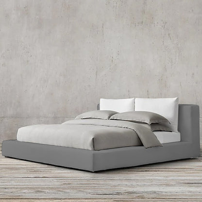 Cama Doble Astoria  Gris Plata