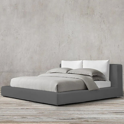 Cama Doble Astoria  Gris Plomo