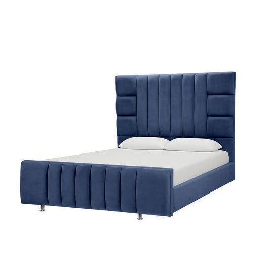 Cama Doble Fiora  Azul