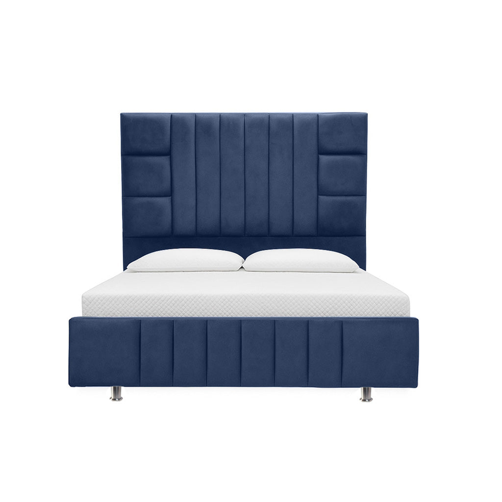 Cama Doble Fiora  Azul