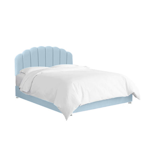 Base Cama con Espaldar Semidoble Infantil Coral  azul cielo