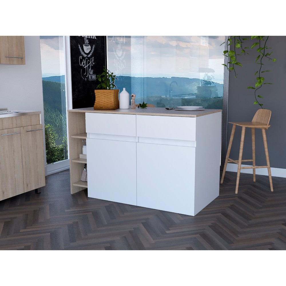 Barra De Cocina Pylom Rovere Y Blanco