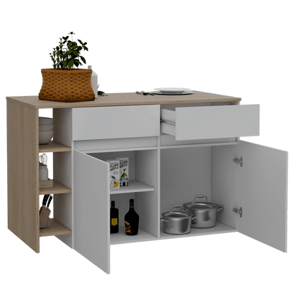Barra De Cocina Pylom Rovere Y Blanco