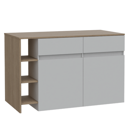 Barra De Cocina Pylom Rovere Y Blanco