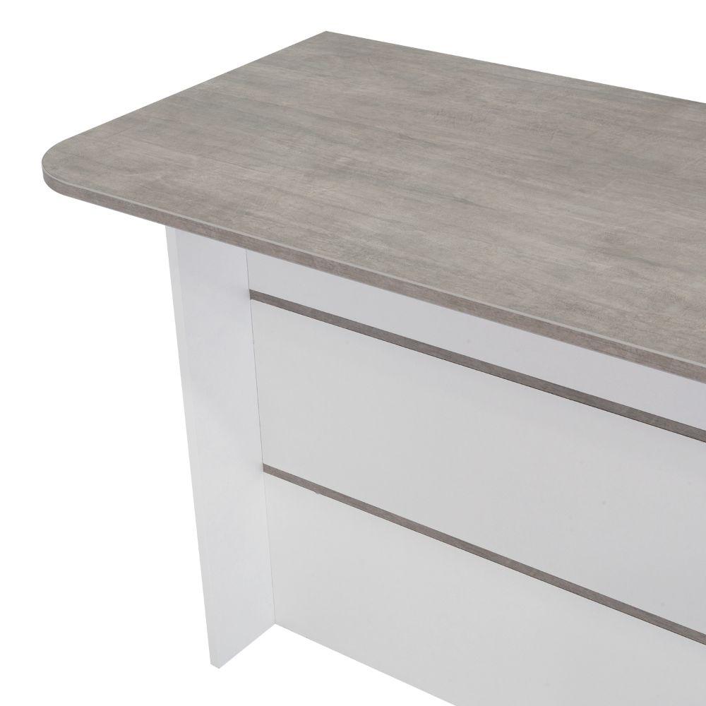 Barra De Cocina Nimora Blanco Y Gris