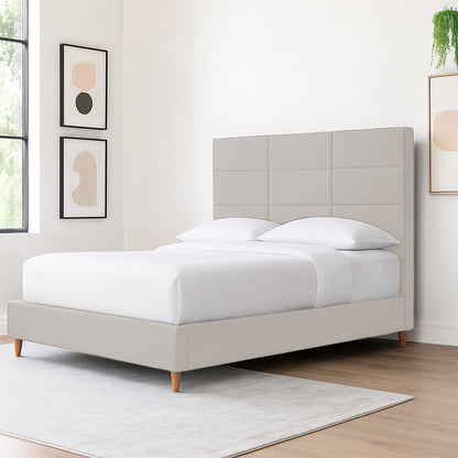 Base Cama Con Espaldar King Delhi Beige