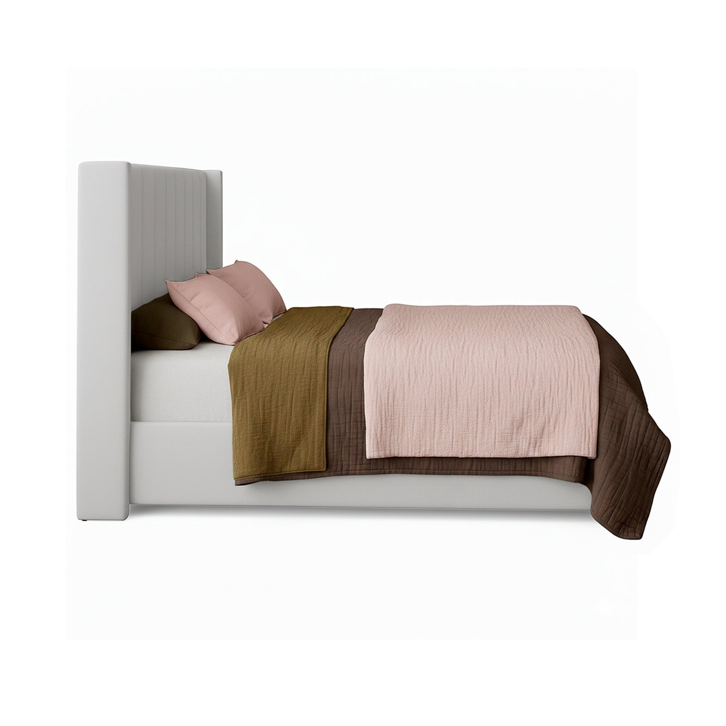 Base Cama Con Espaldar Queen Julieta Blanco