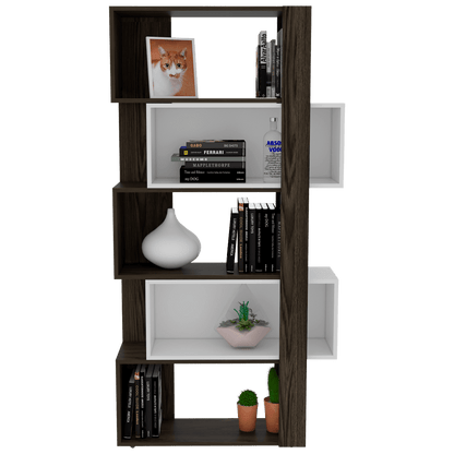 Biblioteca Veluna Chocolate Y Blanco