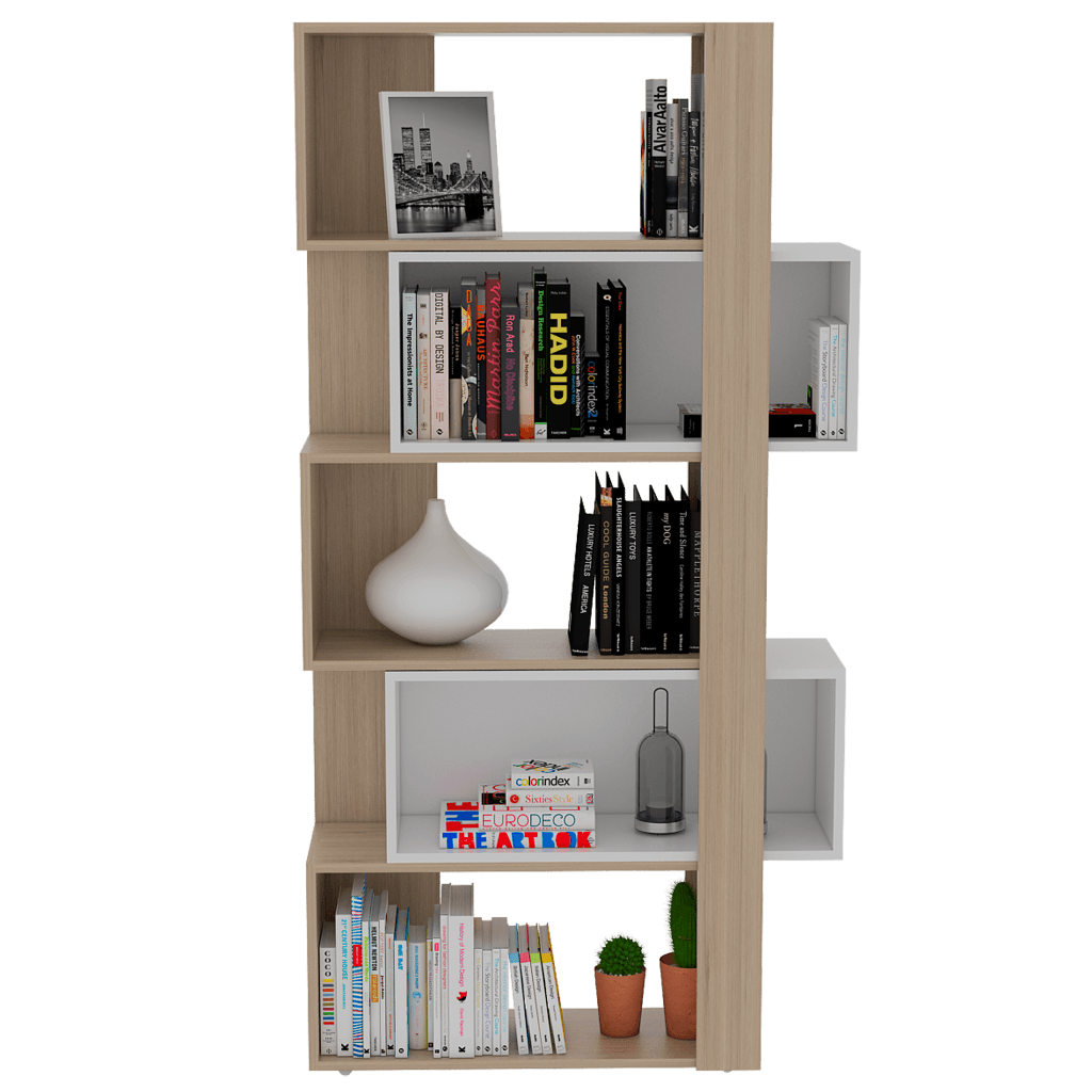 Biblioteca Veluna  Rovere  Y Blanco