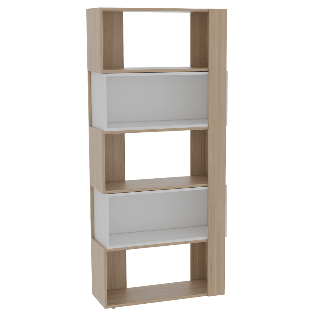 Biblioteca Veluna  Rovere  Y Blanco