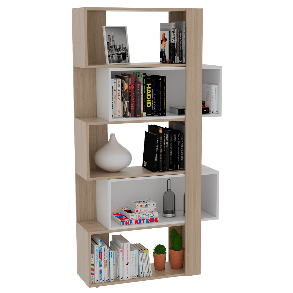Biblioteca Veluna  Rovere  Y Blanco