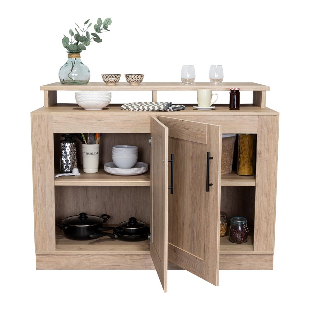 Barra De Cocina Elavor Rovere Y Blanco