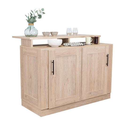 Barra De Cocina Elavor Rovere Y Blanco