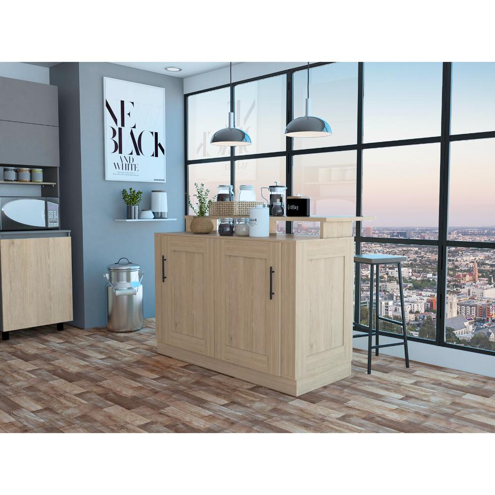 Barra De Cocina Elavor Rovere Y Blanco