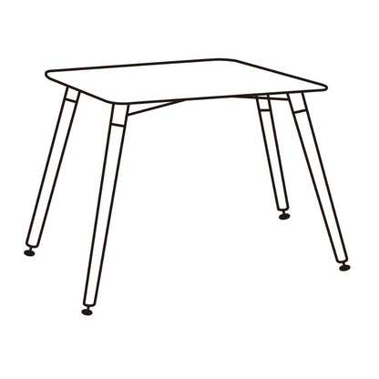 Mesa Eames Cuadrada Negra 80X80X74