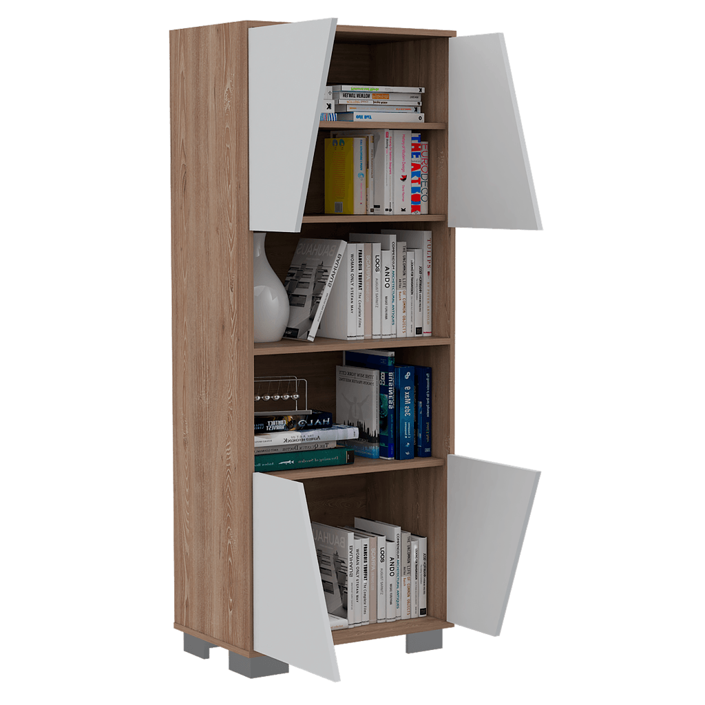 Biblioteca Fenari Miel Y Blanco