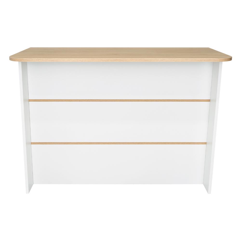 Barra Auxiliar Nimora  Blanco Y Rovere