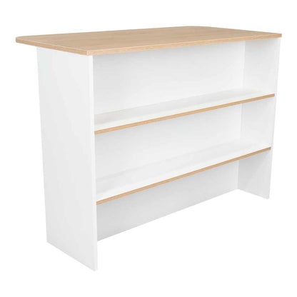 Barra De Cocina Nimora Blanco Y Rovere