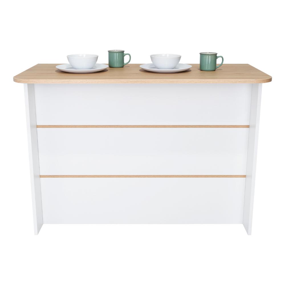 Barra Auxiliar Nimora  Blanco Y Rovere