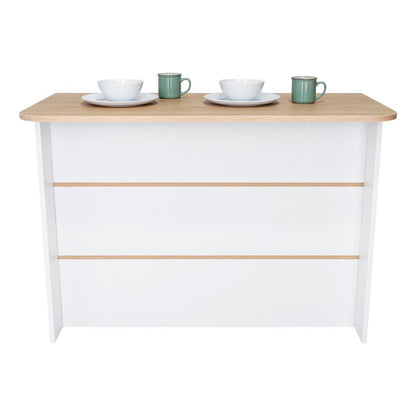 Barra Auxiliar Nimora  Blanco Y Rovere