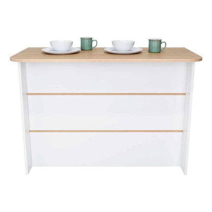 Barra De Cocina Nimora Blanco Y Rovere