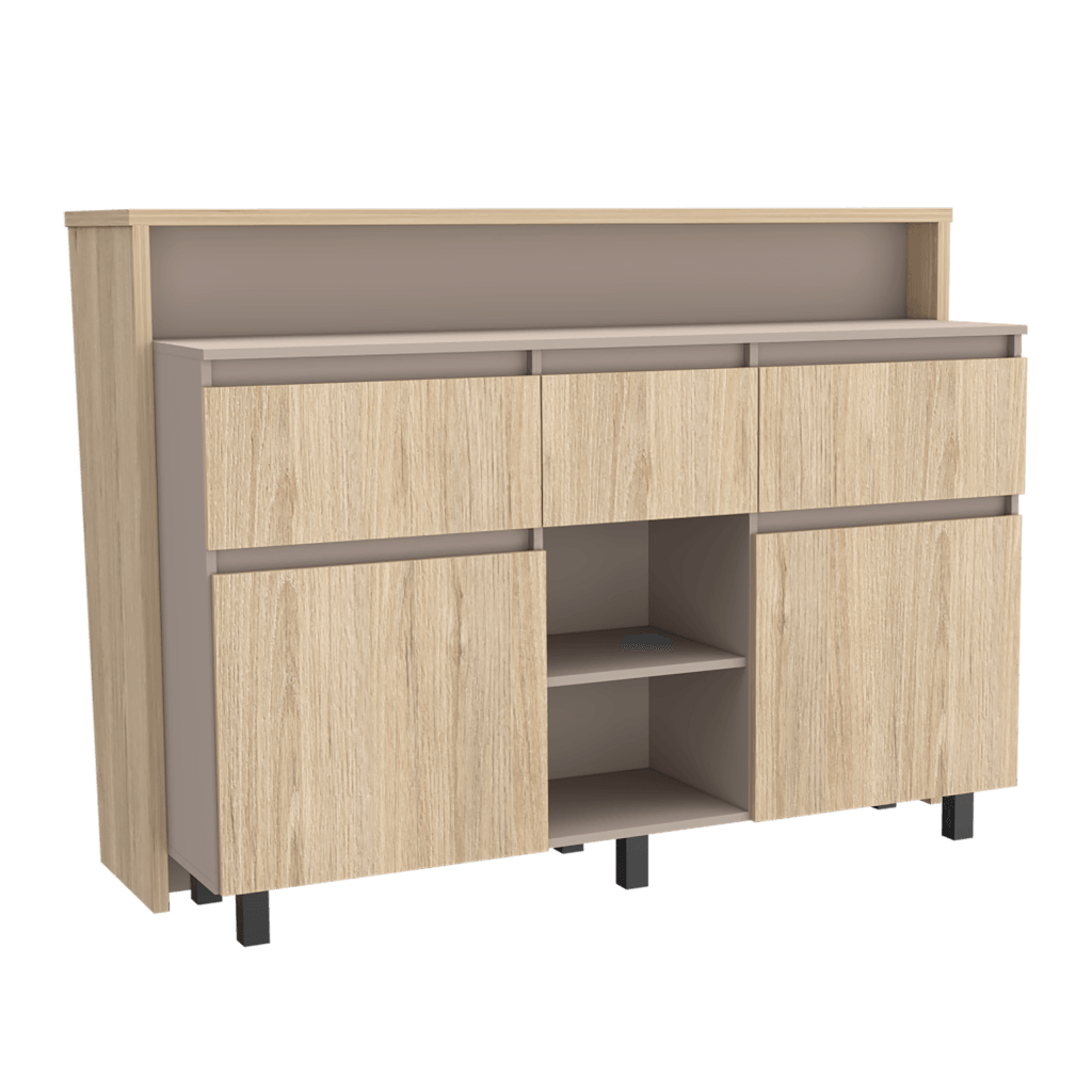 Barra De Cocina Zomira Beige Y Chocolate