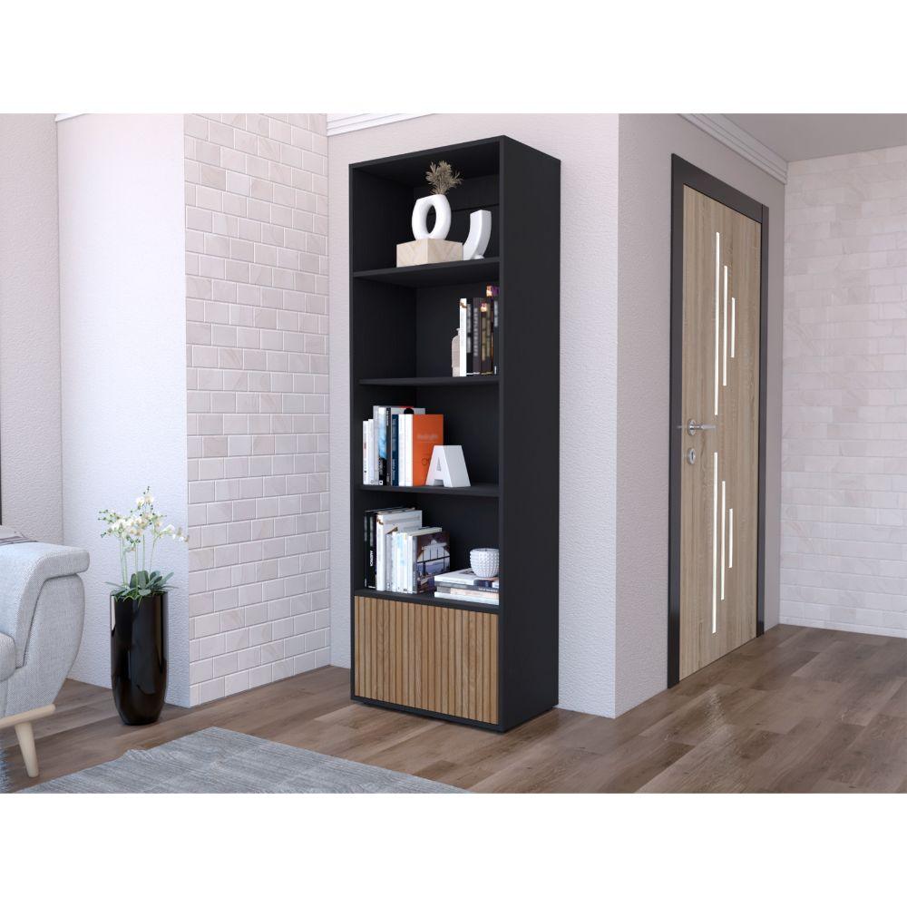 Biblioteca Nesu 180X60 Con Puerta Wengue Lenno