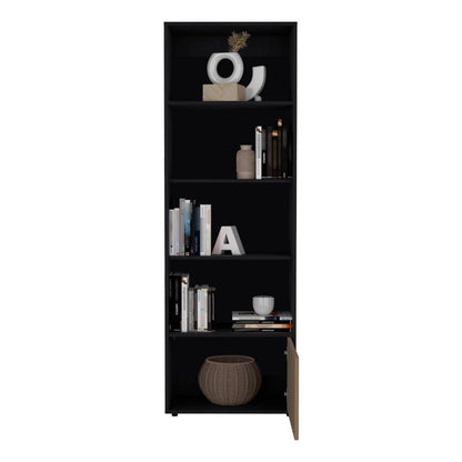 Biblioteca Nesu 180X60 Con Puerta Wengue Lenno