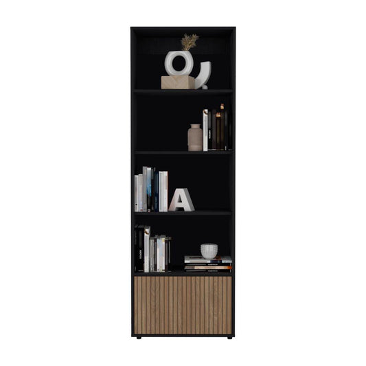 Biblioteca Nesu 180X60 Con Puerta Wengue Lenno