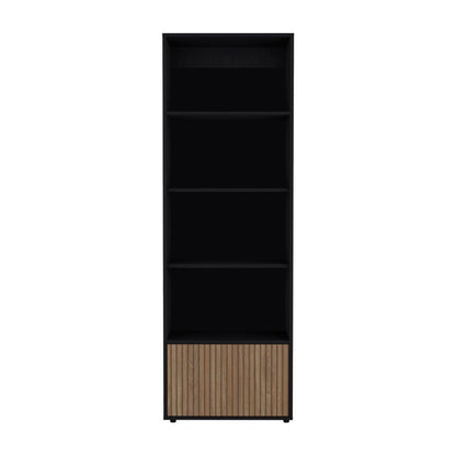Biblioteca Nesu 180X60 Con Puerta Wengue Lenno