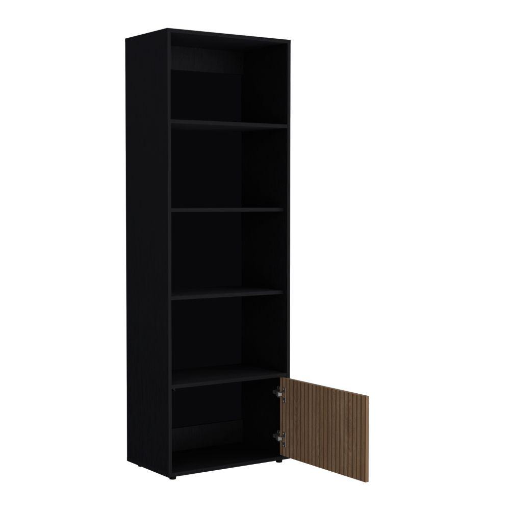 Biblioteca Nesu 180X60 Con Puerta Wengue Lenno