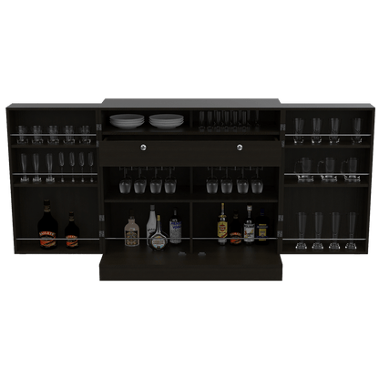 Bar Menglo, Wengue, Con Dos Puertas Y Espacio Porta Copas