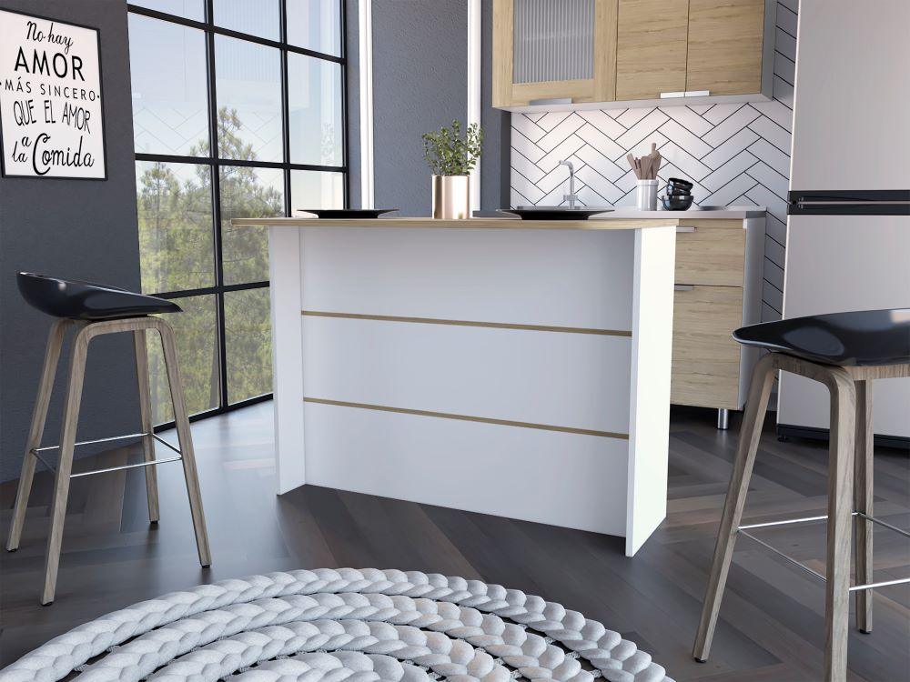 Barra De Cocina Nimora Blanco Duqueza Y Macadamia