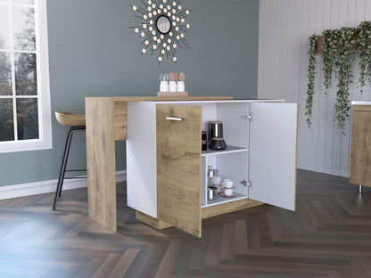 Barra De Cocina Avorin Macadamia Y Blanco