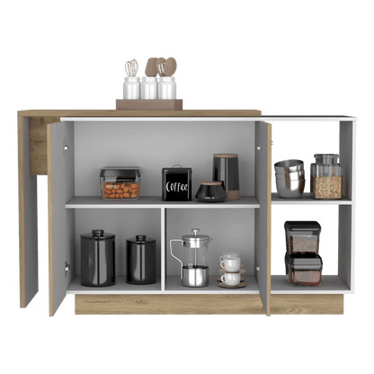Barra De Cocina Avorin Macadamia Y Blanco
