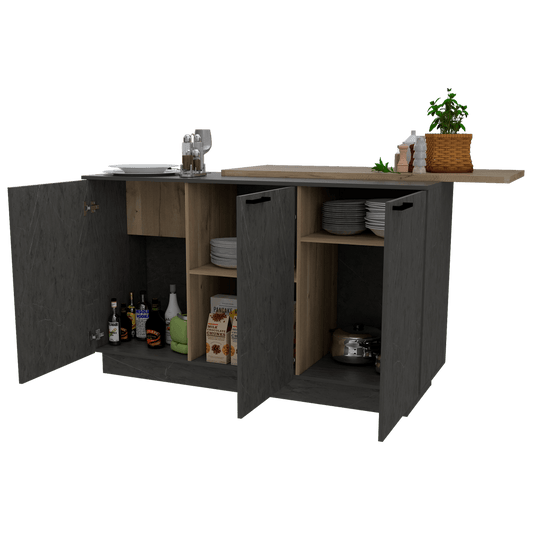 Barra De Cocina Margol Duna Y Gris
