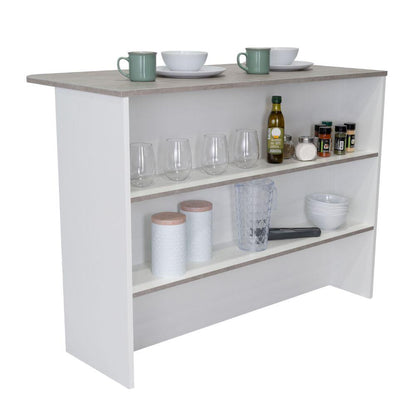 Barra De Cocina Nimora Blanco Y Gris