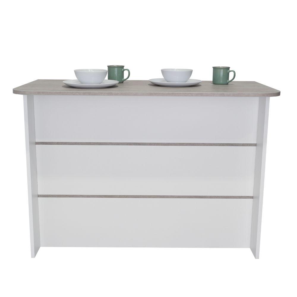 Barra De Cocina Nimora Blanco Y Gris