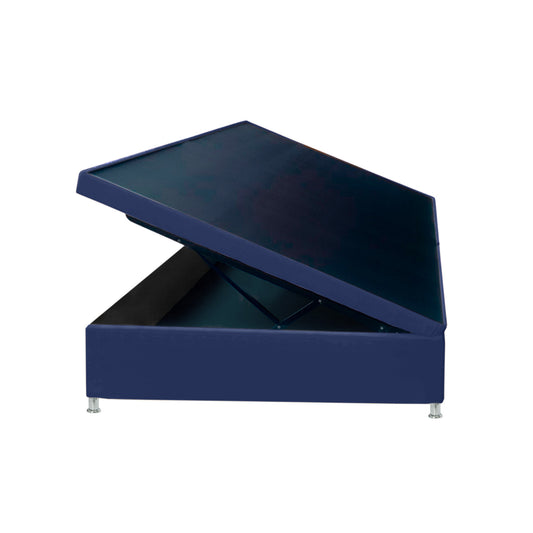 Base Cama Baúl Doble Azul